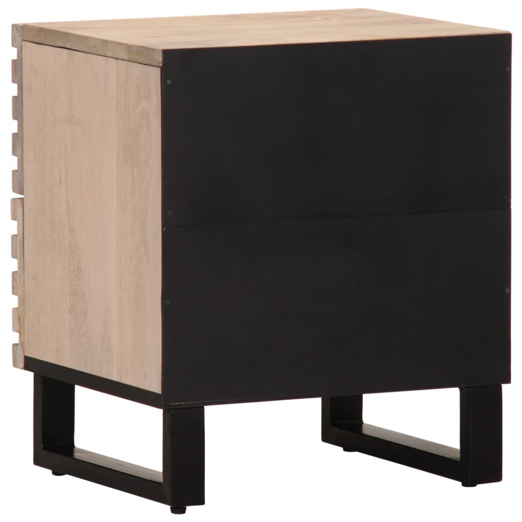 Nattbord 40x34x46 cm heltre bleket mango