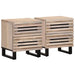 Nattbord 2 stk 40x34x46 cm heltre bleket mango