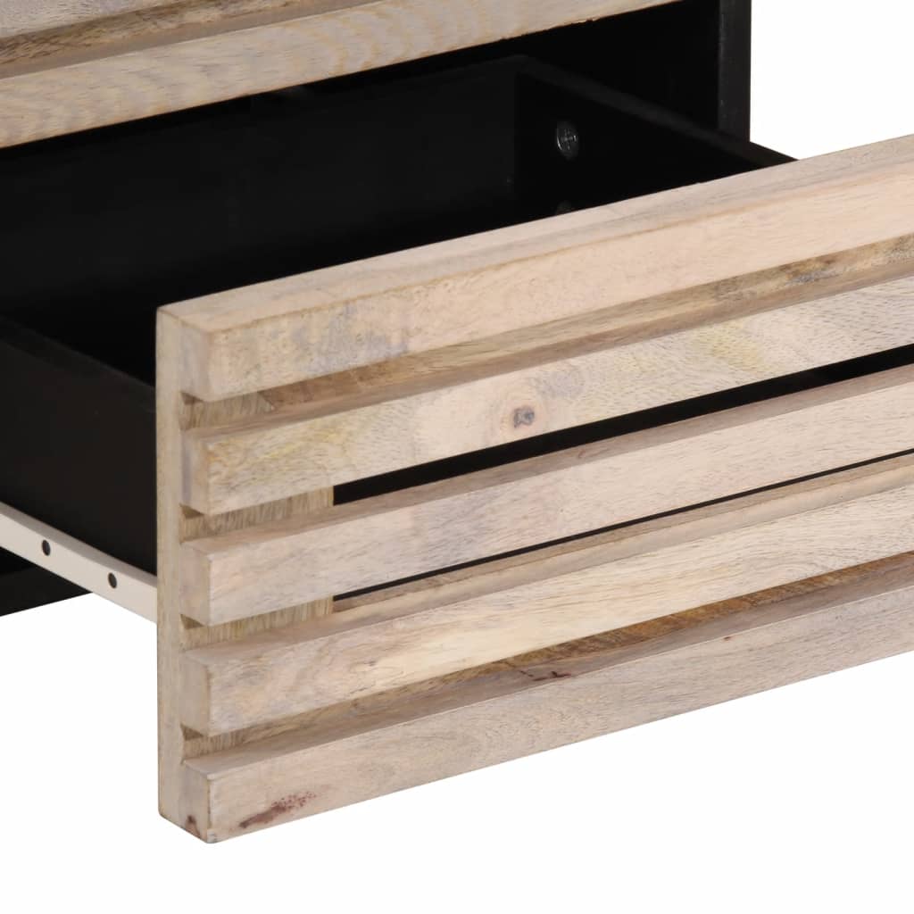 Nattbord 2 stk 40x34x46 cm heltre bleket mango