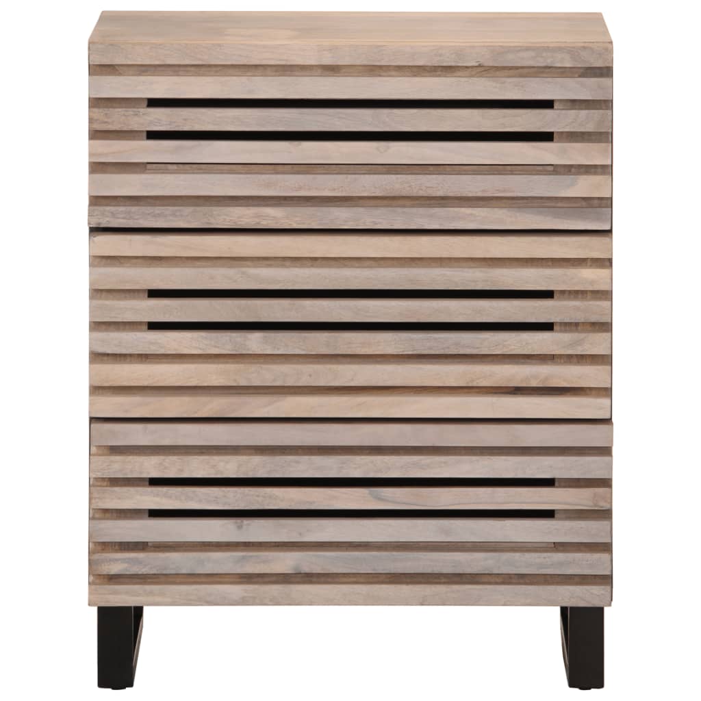 Skjenk hvit 60x34x75 cm heltre mango