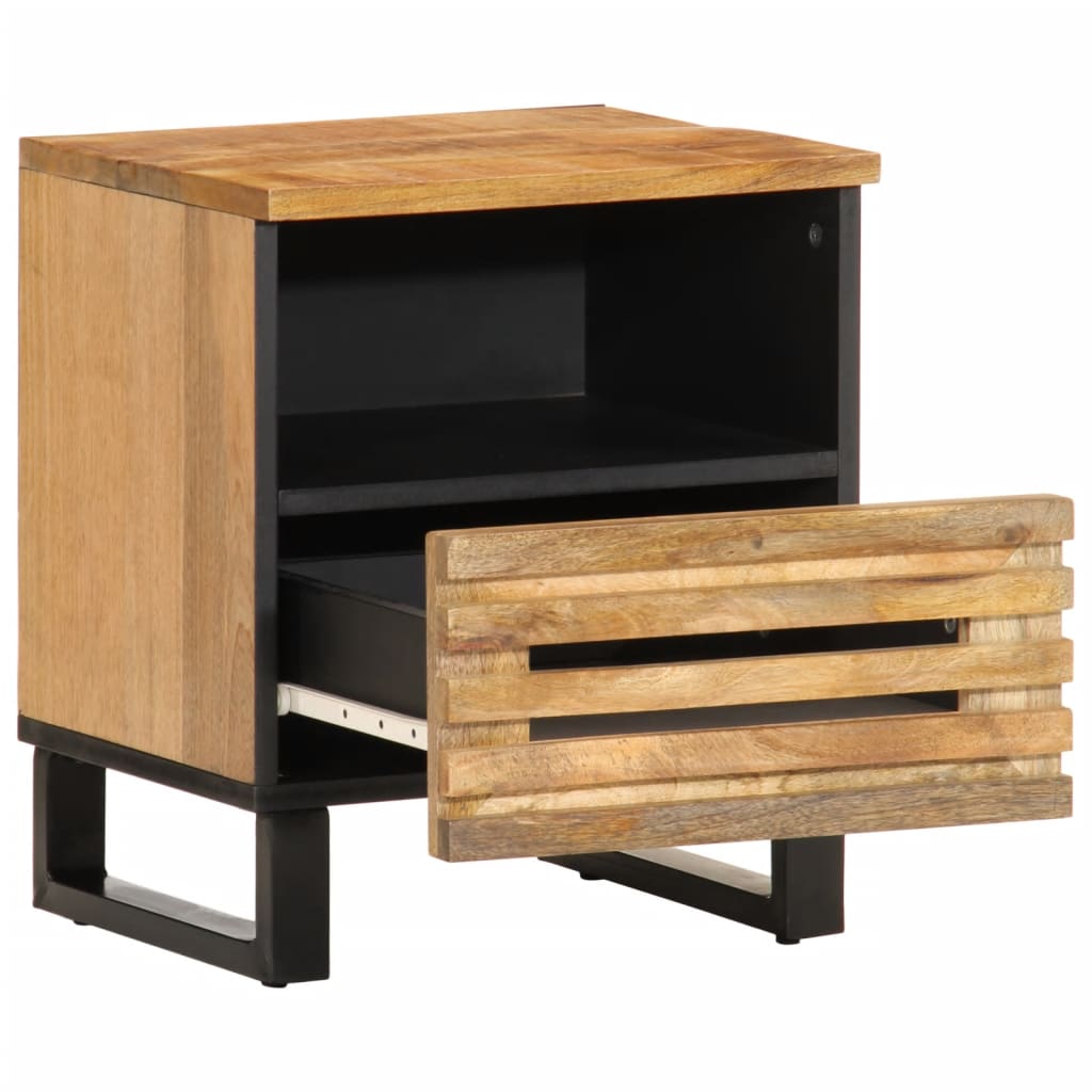Nattbord 2 stk 40x34x46 cm grovt heltre mangotre