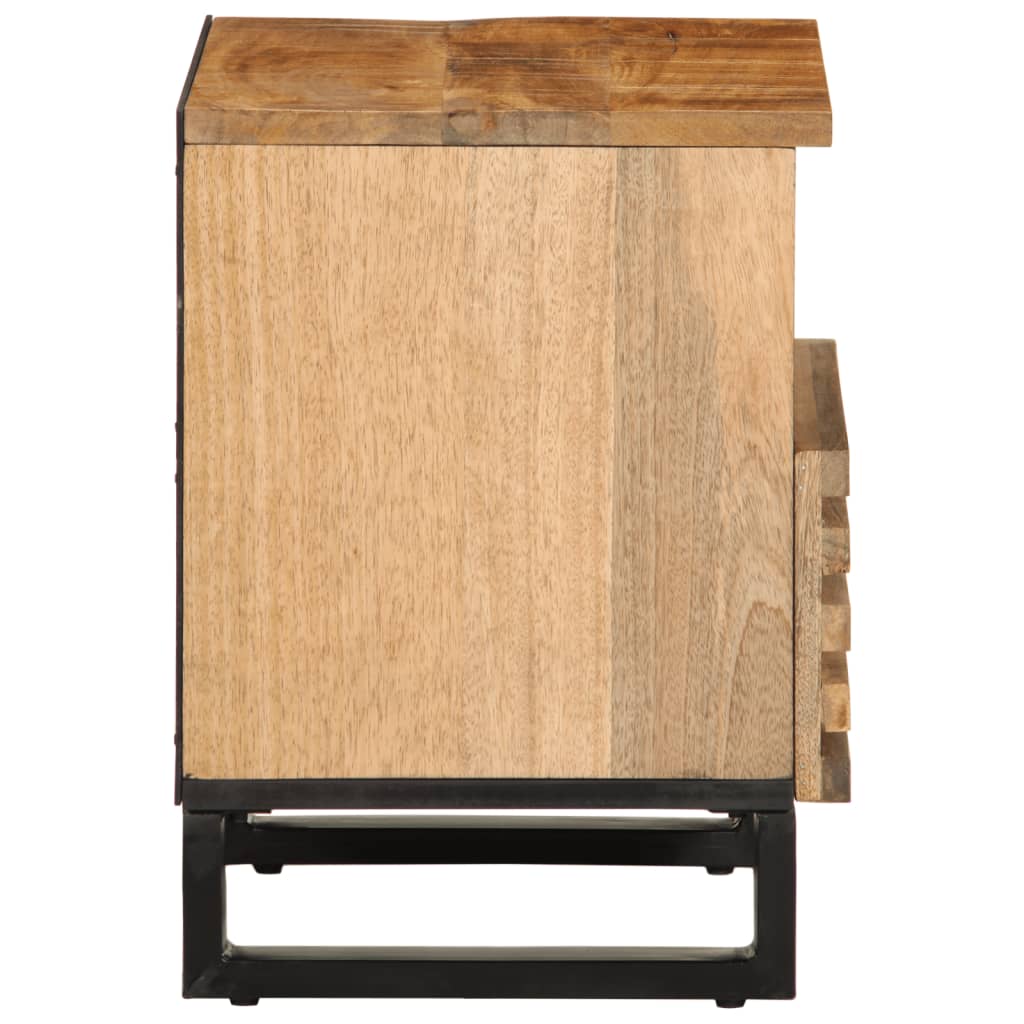 Nattbord 2 stk 40x34x46 cm grovt heltre mangotre