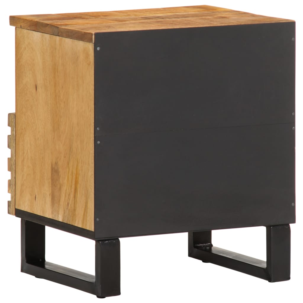 Nattbord 2 stk 40x34x46 cm grovt heltre mangotre