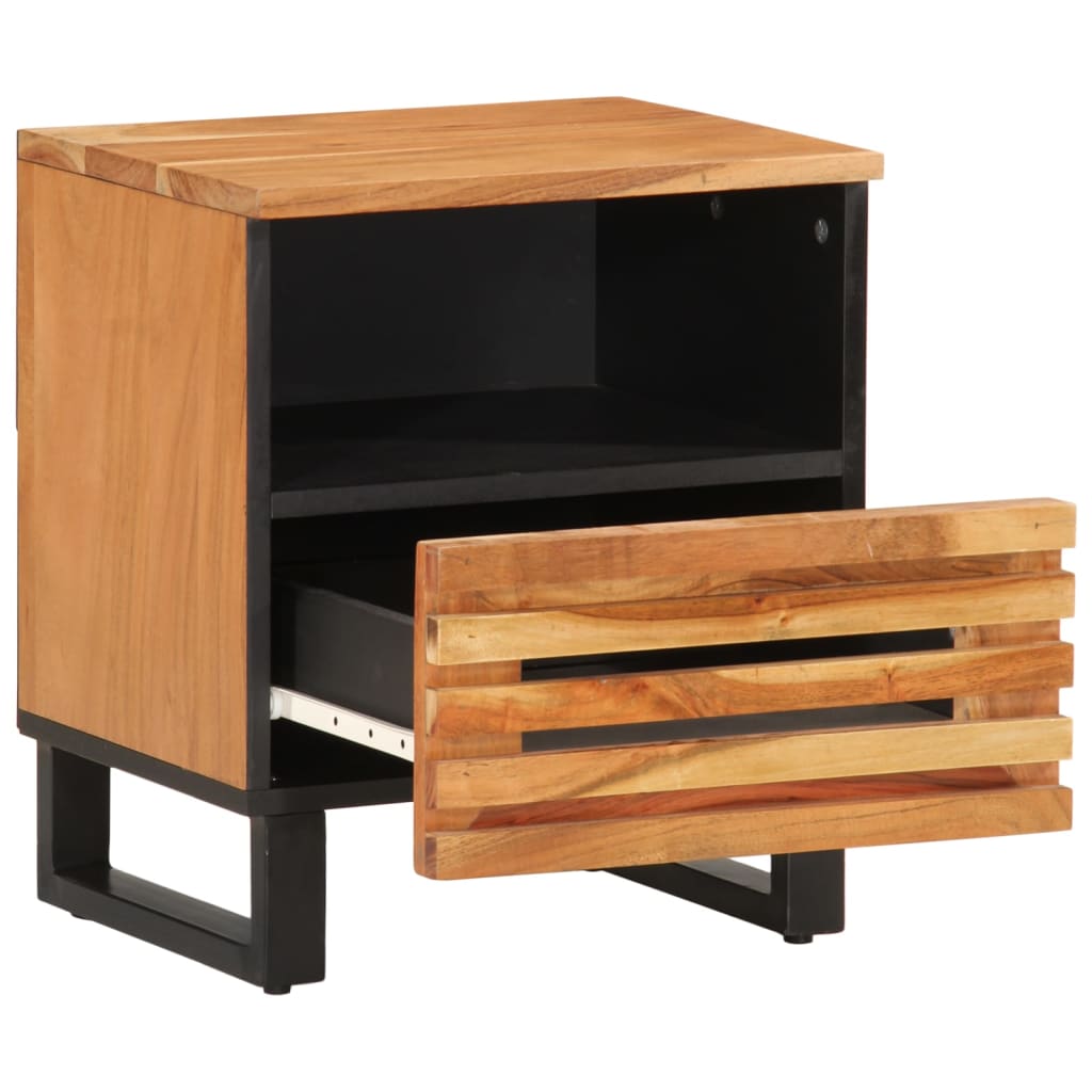Nattbord 2 stk 40x34x46 cm heltre akasie