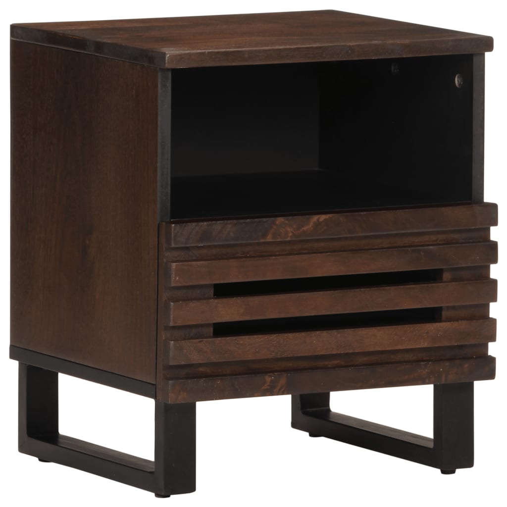 Nattbord 2 stk 40x34x46 cm heltre mango