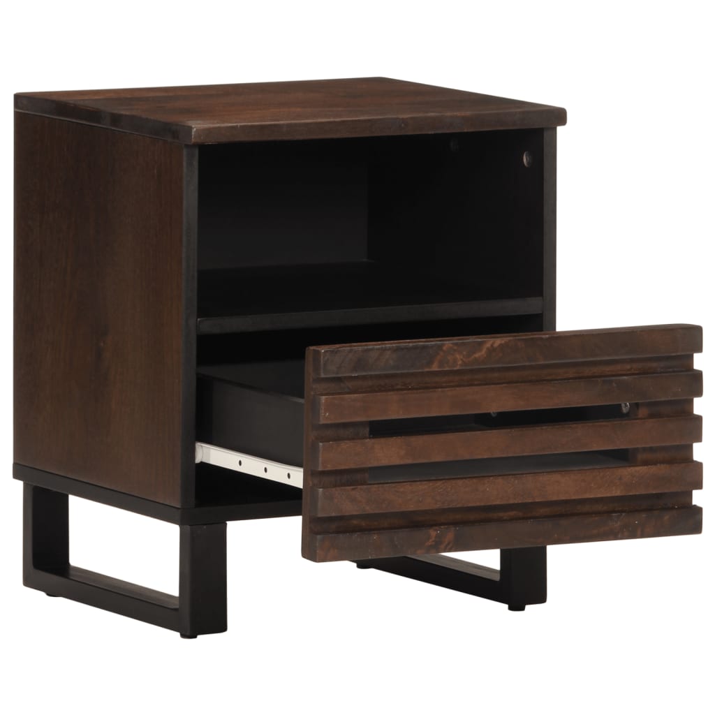 Nattbord 2 stk 40x34x46 cm heltre mango