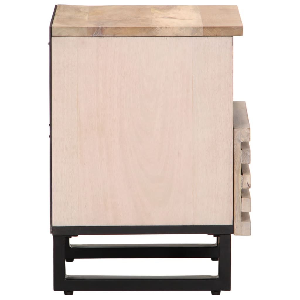 Nattbord 40x34x46 cm heltre bleket mango