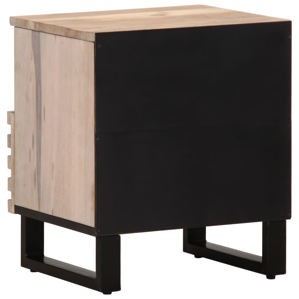 Nattbord 2 stk 40x34x46 cm heltre bleket mango