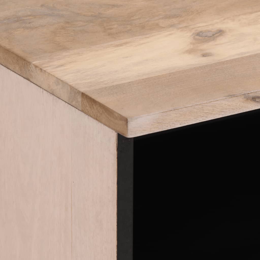 Nattbord 2 stk 40x34x46 cm heltre bleket mango