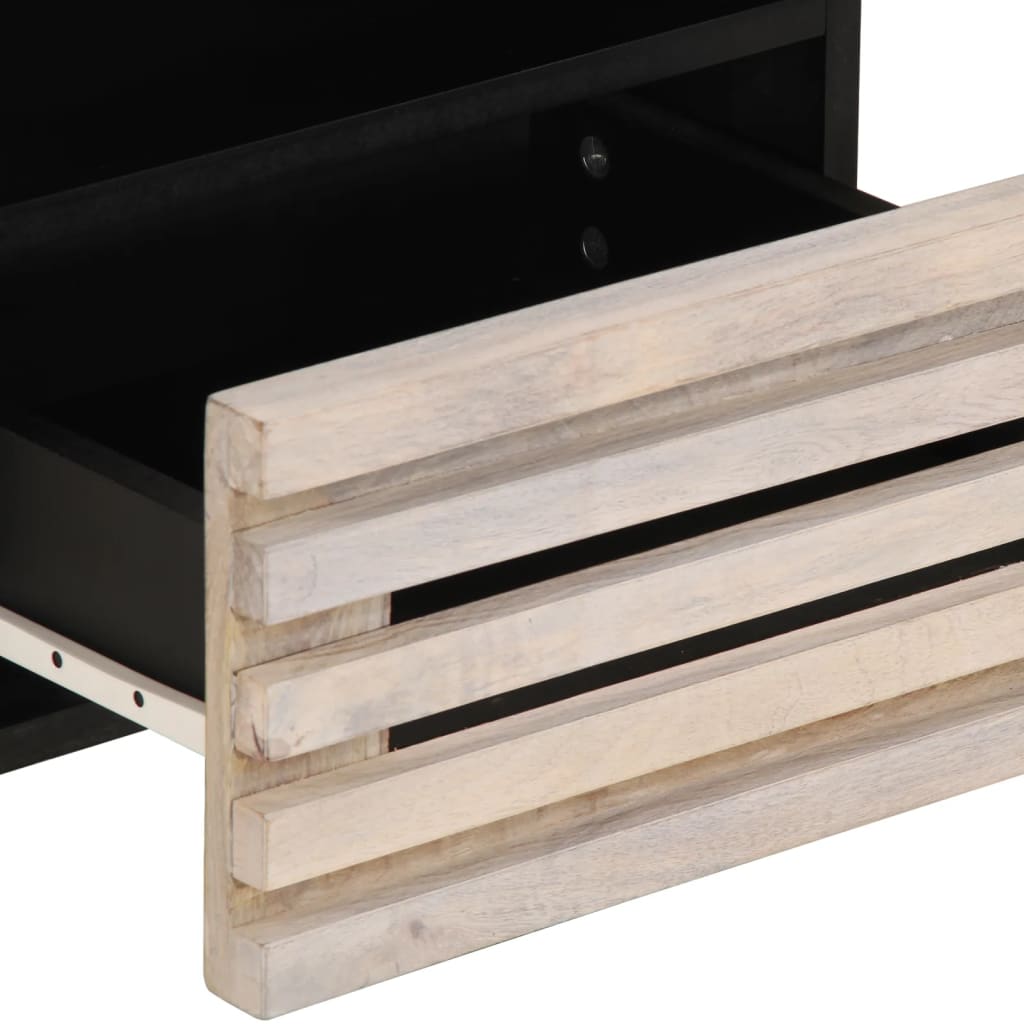 Nattbord 2 stk 40x34x46 cm heltre bleket mango