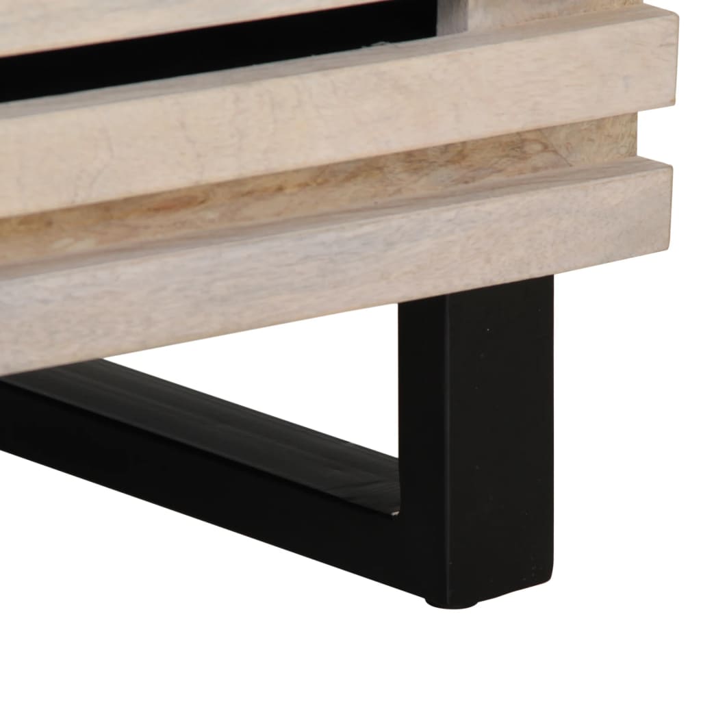 Nattbord 2 stk 40x34x46 cm heltre bleket mango