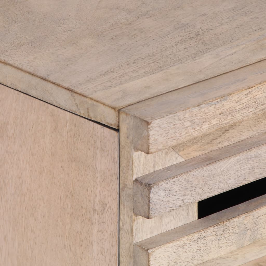 Nattbord hvit 50x34x60 cm heltre mango