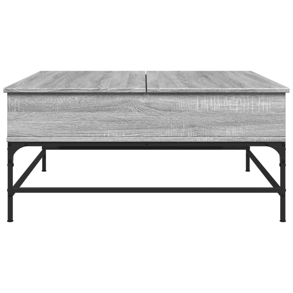 Salongbord grå sonoma 95x95x45 cm konstruert tre og metall