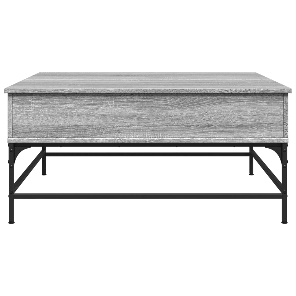 Salongbord grå sonoma 95x95x45 cm konstruert tre og metall