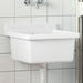 Veggmontert servant hvit 40x40x24 cm harpiks