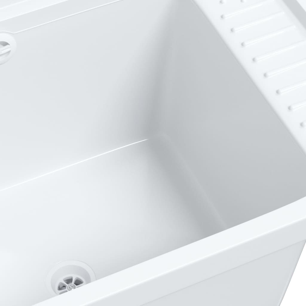 Veggmontert servant hvit 50x35x24 cm harpiks