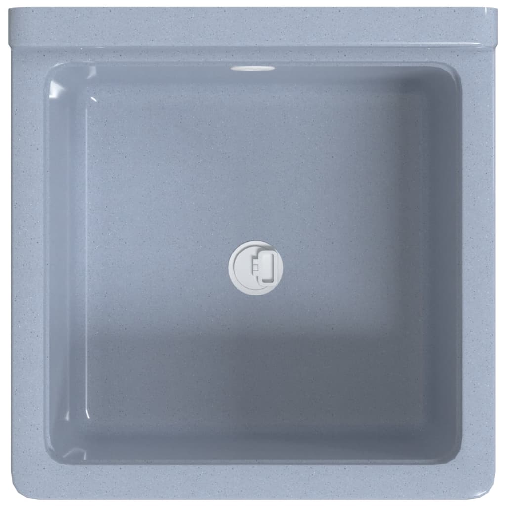 Veggmontert servant grå 40x40x24 cm harpiks