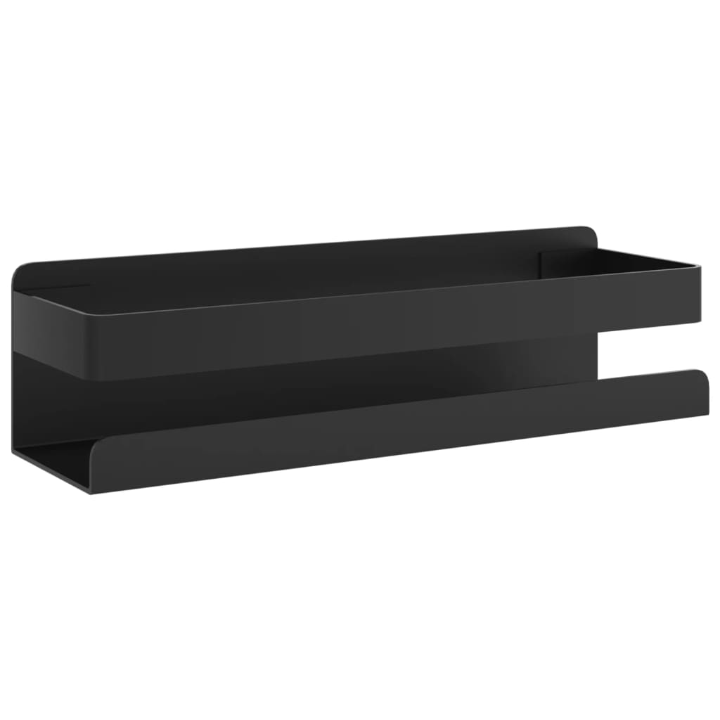 Dusjhylle matt svart 23x6,5x6 cm børstet 304 rustfritt stål vidaXL