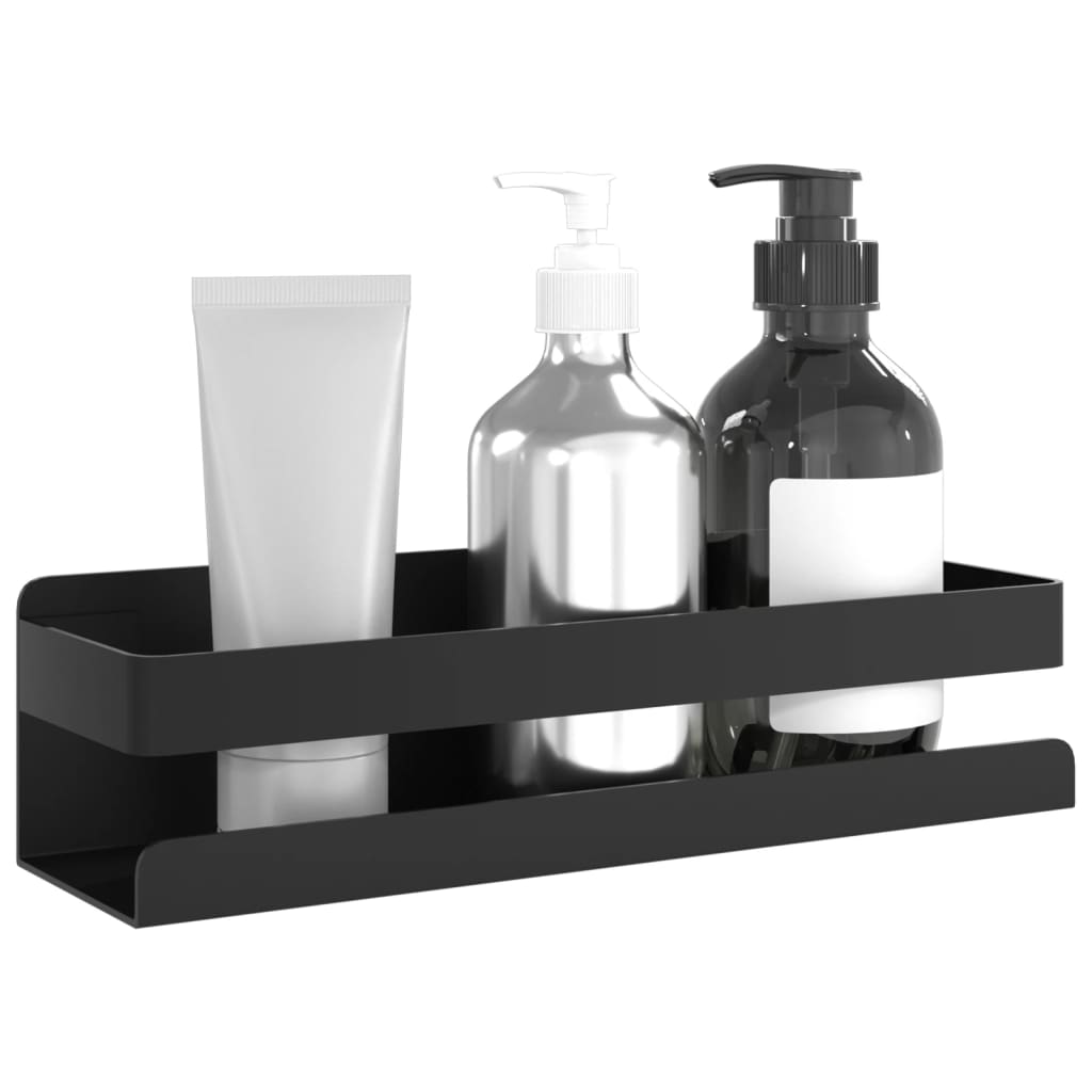 Dusjhylle matt svart 23x6,5x6 cm børstet 304 rustfritt stål vidaXL