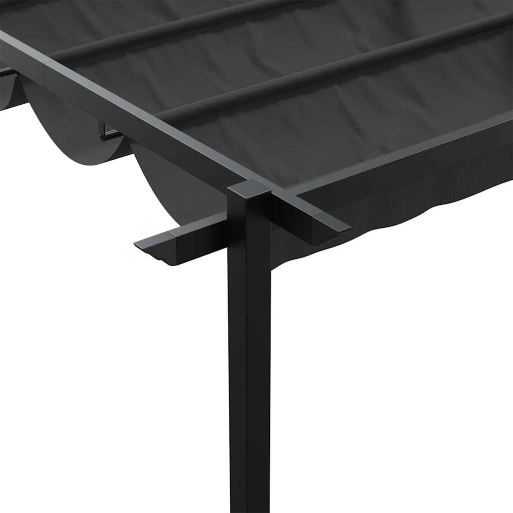 Paviljong 300 x 300 x 200 cm Antrasitt Polyester