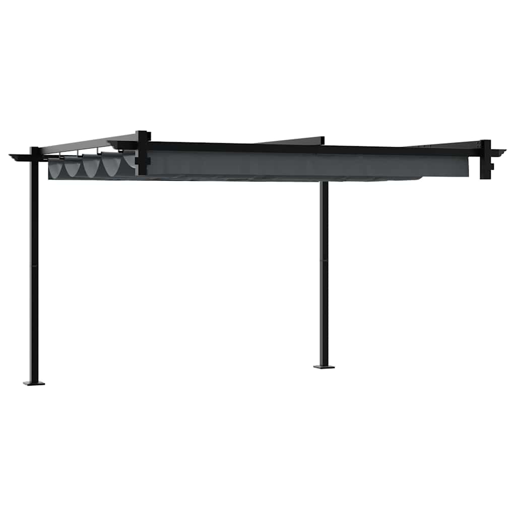 Paviljong 300 x 300 x 200 cm Antrasitt Polyester
