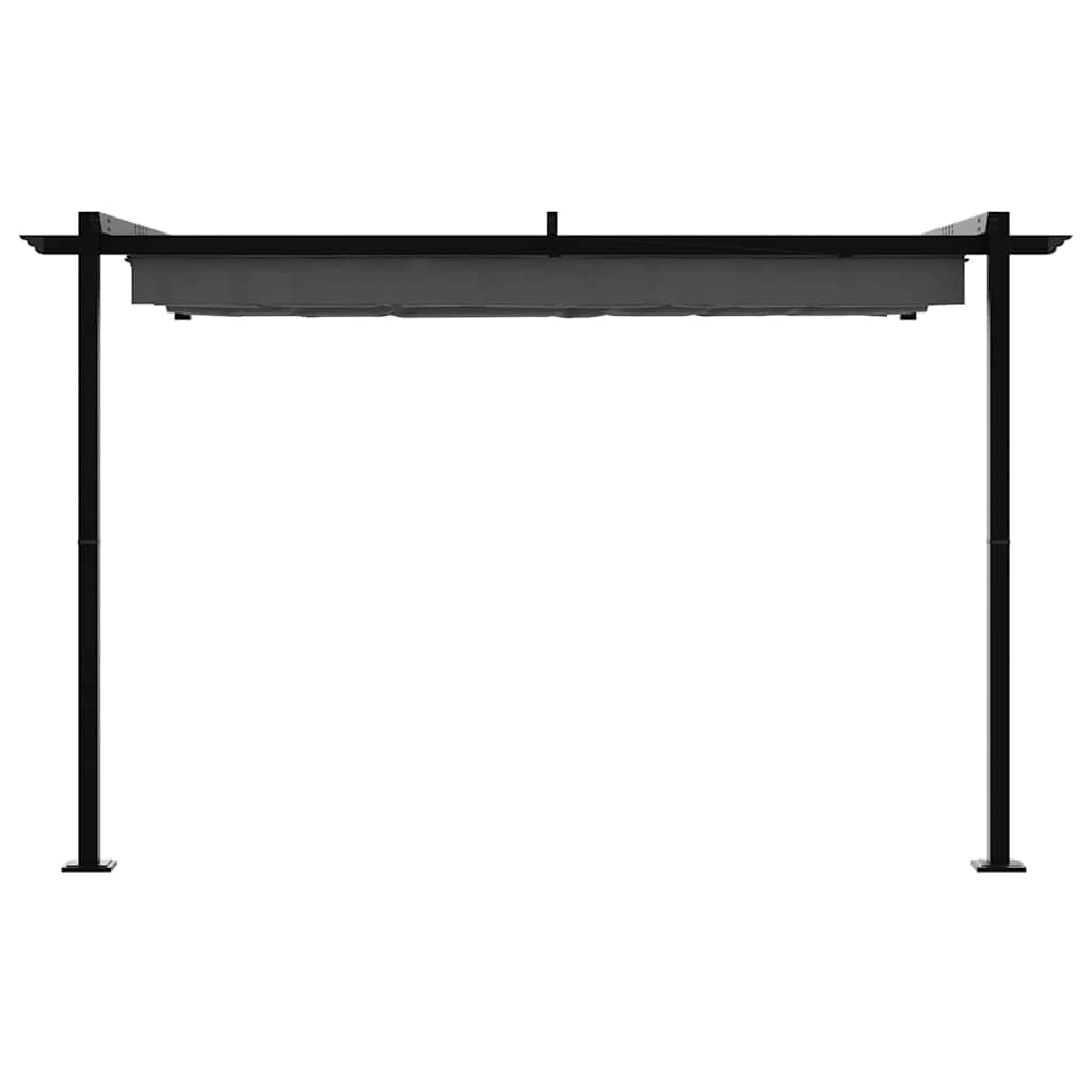 Paviljong 300 x 300 x 200 cm Antrasitt Polyester