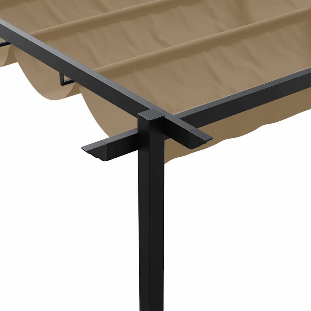 Paviljong 300 x 300 x 200 cm Gråbrun Polyester