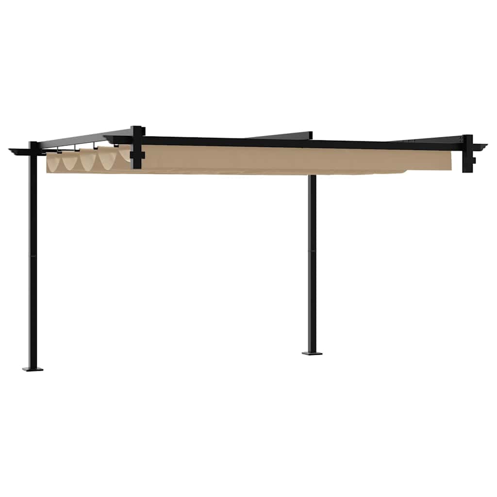 Paviljong 300 x 300 x 200 cm Gråbrun Polyester