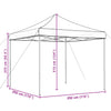 Sammenleggbart partytelt pop-up oransje 292x292x315 cm