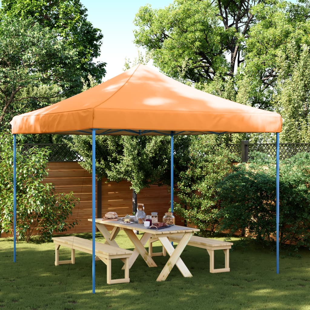 Sammenleggbart partytelt pop-up oransje 292x292x315 cm