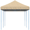 Sammenleggbart partytelt pop-up beige 580x292x315 cm