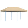 Sammenleggbart partytelt pop-up beige 580x292x315 cm