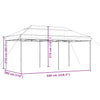 Sammenleggbart partytelt pop-up beige 580x292x315 cm