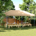 Sammenleggbart partytelt pop-up beige 580x292x315 cm
