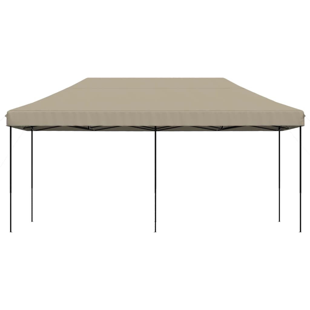 Sammenleggbart partytelt pop-up gråbrun 580x292x315 cm