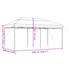 Sammenleggbart partytelt pop-up terrakotta 580x292x315 cm