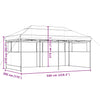 Sammenleggbart partytelt pop-up med 3 sidevegger beige
