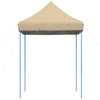 Sammenleggbart partytelt pop-up beige 200x200x306 cm