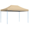 Sammenleggbart partytelt pop-up beige 410x279x315 cm