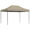 Sammenleggbart partytelt pop-up gråbrun 410x279x315 cm