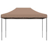 Sammenleggbart partytelt pop-up brun 410x279x315 cm