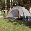 Campingtelt 5 personer grå og oransje hurtigutløser