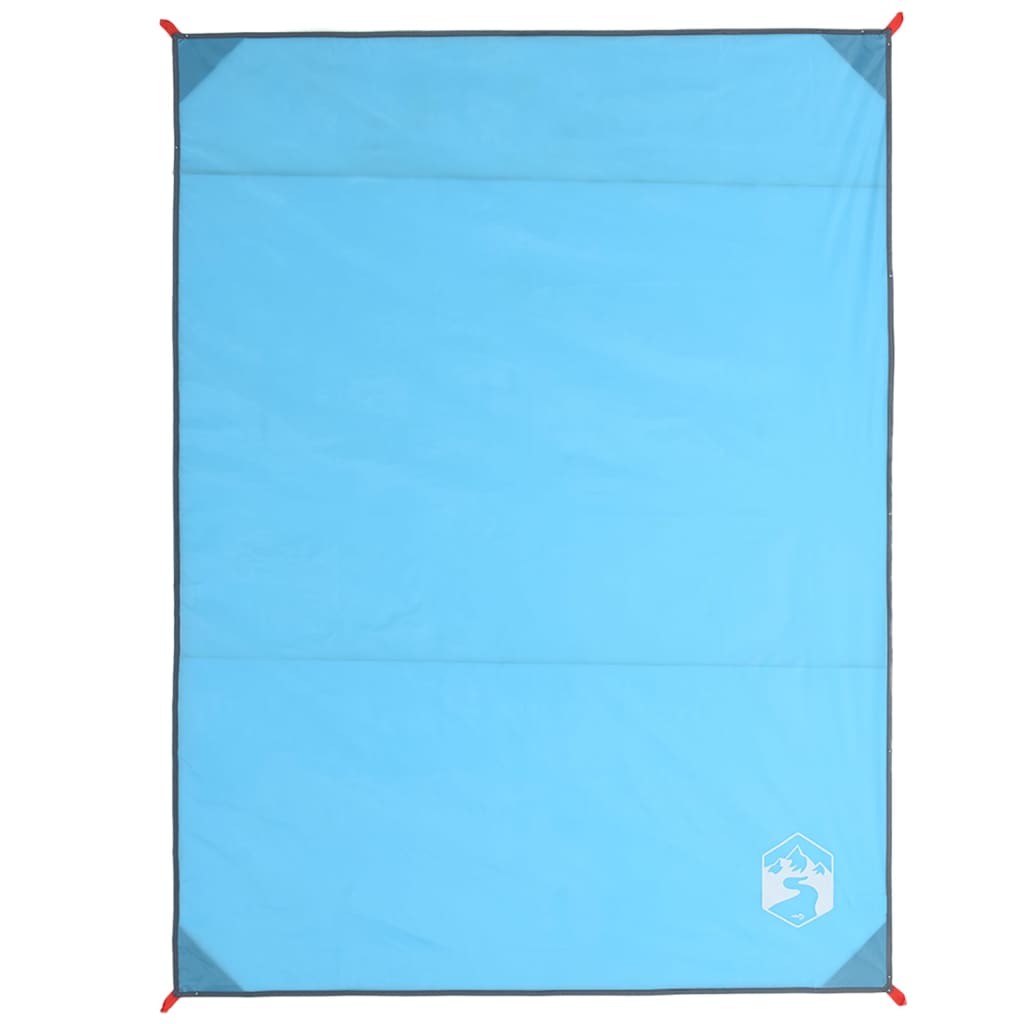 Piknikteppe med knagger blå 205x155 cm