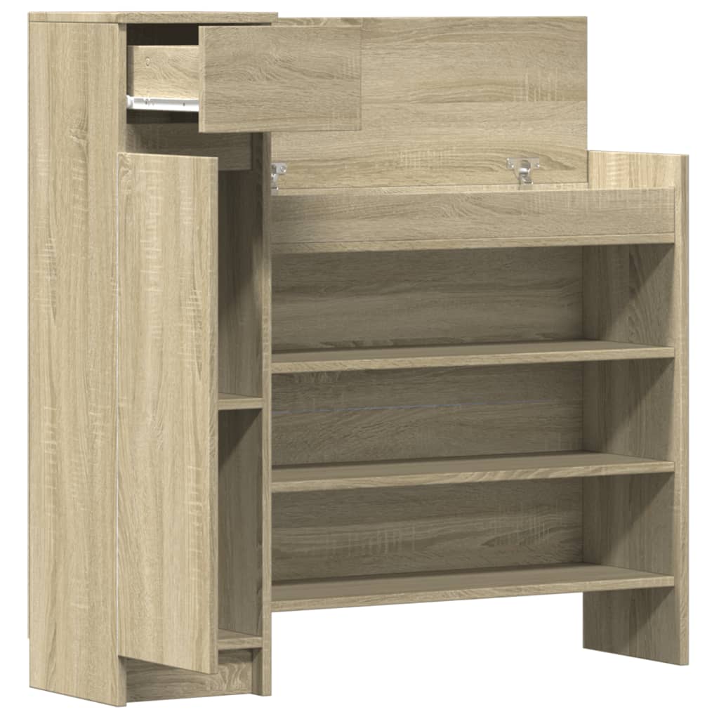 Skohylle sonoma eik 100,5x28x100 cm konstruert tre