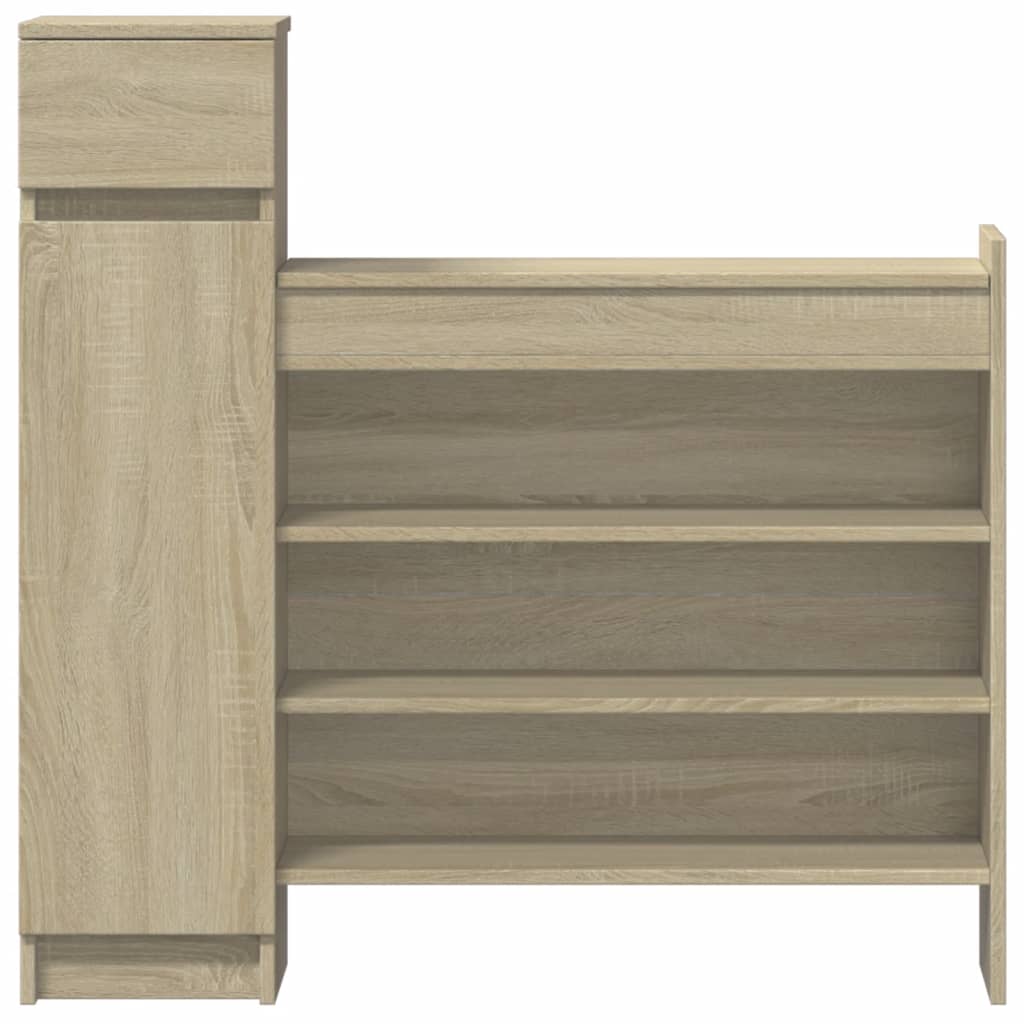 Skohylle sonoma eik 100,5x28x100 cm konstruert tre