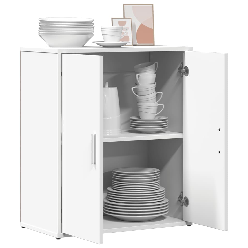 Skjenk hvit 60x31x70 cm konstruert tre