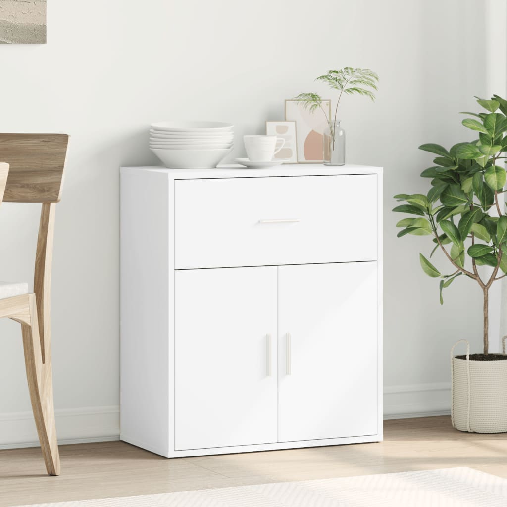 Skjenk hvit 60x31x70 cm konstruert tre