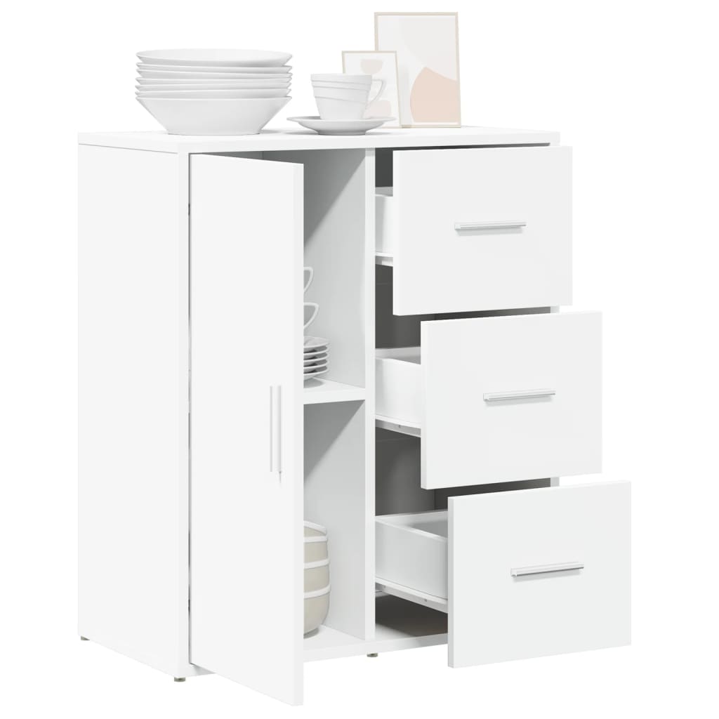 Skjenk hvit 60x31x70 cm konstruert tre