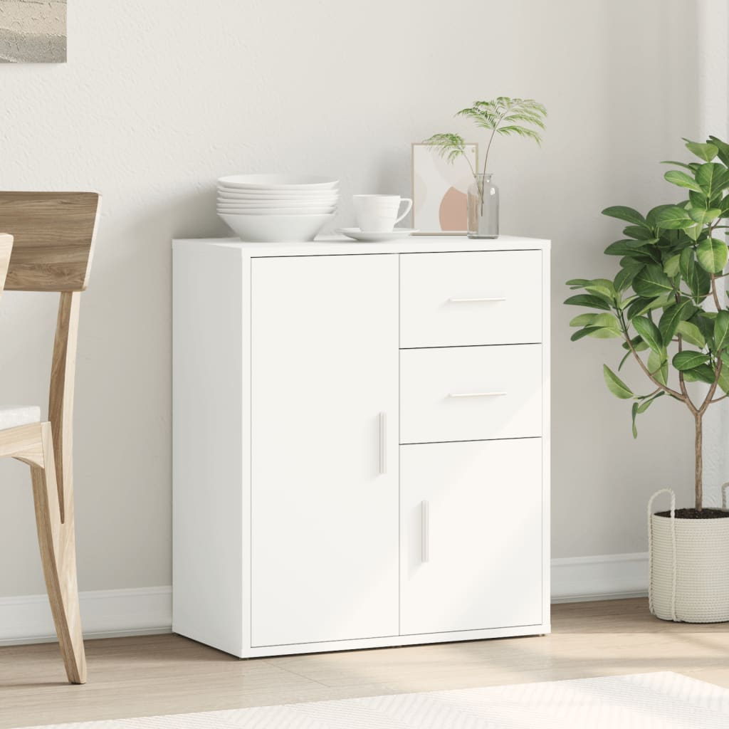 Skjenk hvit 60x31x70 cm konstruert tre
