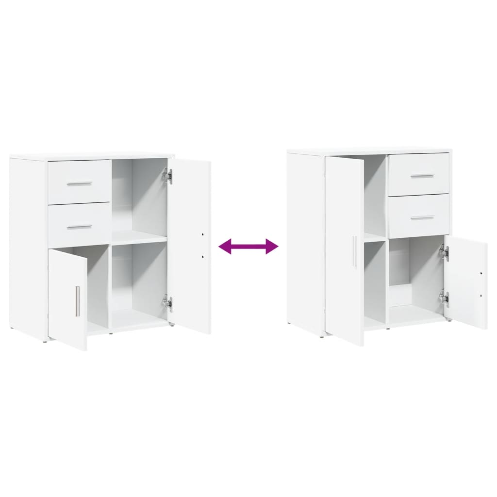 Skjenk hvit 60x31x70 cm konstruert tre